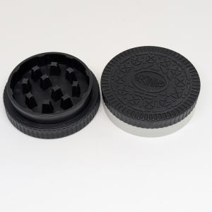 Oreo cookie shaped herb grinder